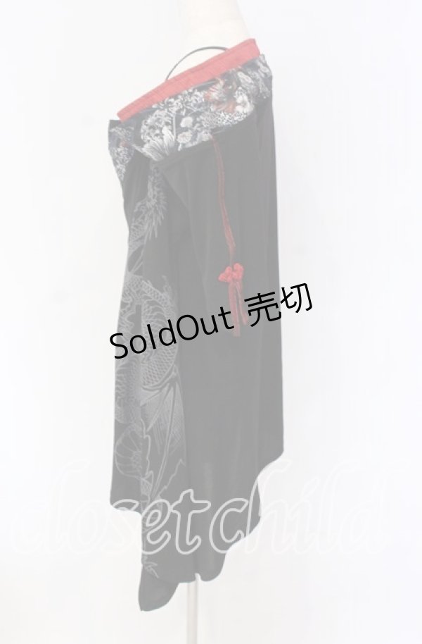 画像2: Qutie Frash / オフショルカットソー  レッド×ブラック O-25-10-29-009-QU-TO-IG-OS (2)