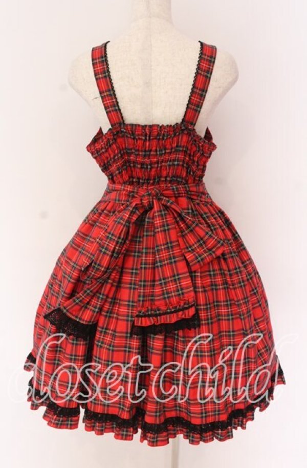 画像3: metamorphose / フロントあきフリルジャンパースカート 1 アカ O-25-10-29-077-ME-OP-IG-OS (3)