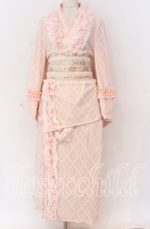画像: Hoshibako Works / 月影の待ちびと和様セットアップワンピース  ピンク O-25-10-29-081-LO-OP-IG-OS
