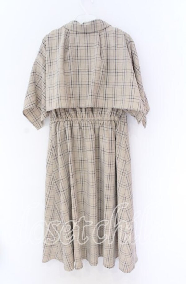 画像3: axes femme POETIQUE / イレヘムケープシャツ風ワンピース  グレー O-25-10-29-083-AX-OP-IG-OS (3)