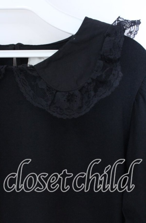 画像2: m　petit by misako / 丸襟プルオーバー M クロ O-25-10-29-086-LO-TO-IG-OS (2)