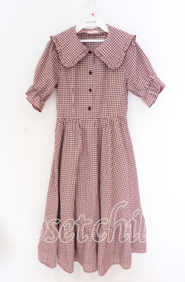 画像1: m petit by misako / AM*ギンガムCHKワンピース M アカ O-25-10-29-087-LO-OP-IG-OS (1)
