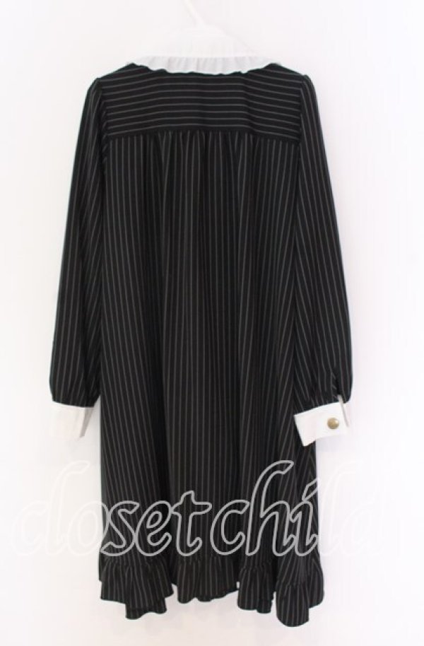 画像2: axes femme POETIQUE / メッセージリボンワンピース M クロ O-25-10-29-094-AX-OP-OW-OS (2)