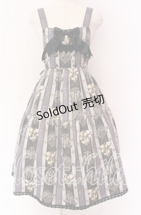 画像1: ALICE and the PIRATES / St.Lily Wolf〜狼騎士と百合の誓い〜柄ジャンパースカートII  クロ O-25-10-29-097-PA-OP-OW-OS (1)