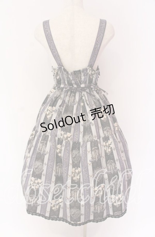 画像3: ALICE and the PIRATES / St.Lily Wolf〜狼騎士と百合の誓い〜柄ジャンパースカートII  クロ O-25-10-29-097-PA-OP-OW-OS (3)