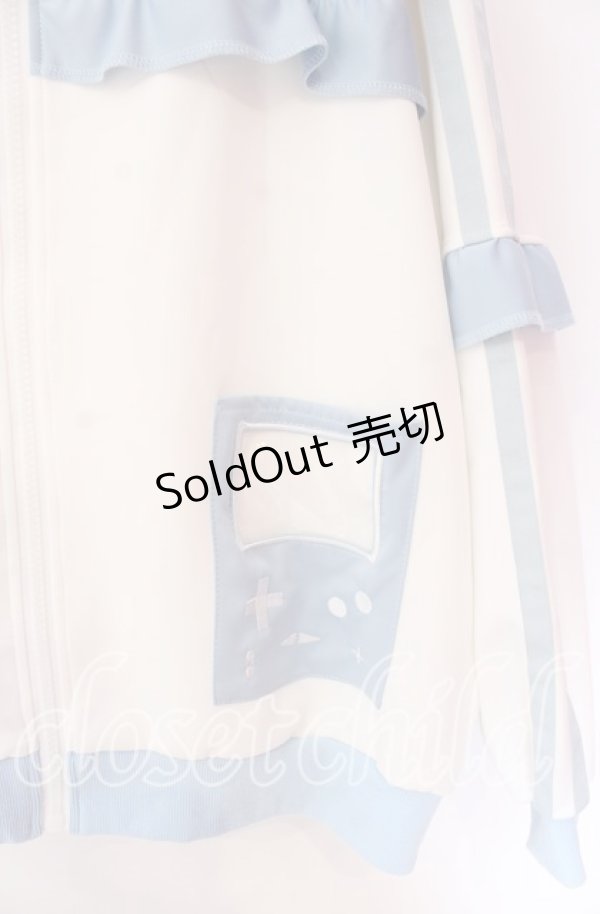 画像3: ACDC RAG / GAME OVERフリルジャケット  ホワイト×サックス O-25-10-29-098-PU-JA-IG-OS (3)