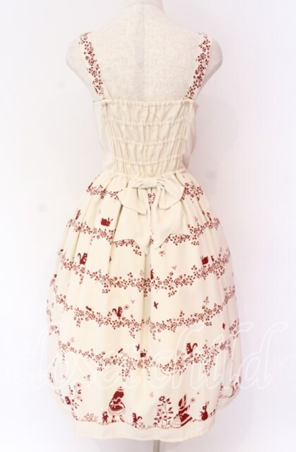 画像3: Innocent World / おさんぽ柄ジャンパースカート M キナリ O-25-10-29-102-IW-OP-OW-OS (3)