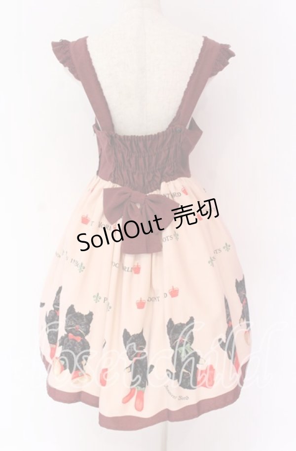 画像3: Innocent World / 長靴をはいた猫ハイウエストジャンパースカート M ワイン O-25-10-29-103-IW-OP-OW-OS (3)