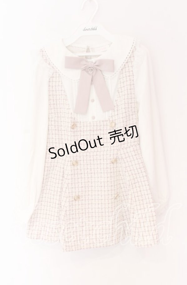 画像1: LIZ LISA / ツィードセットアップ  ピンク O-25-10-29-105-LO-OP-OW-OS (1)