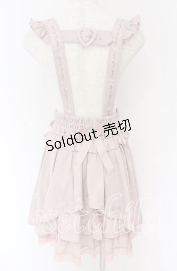 画像2: LIZ LISA / メッセージリボンサスペンダー付きスカート  ピンク O-25-10-29-107-LO-SK-OW-OS (2)