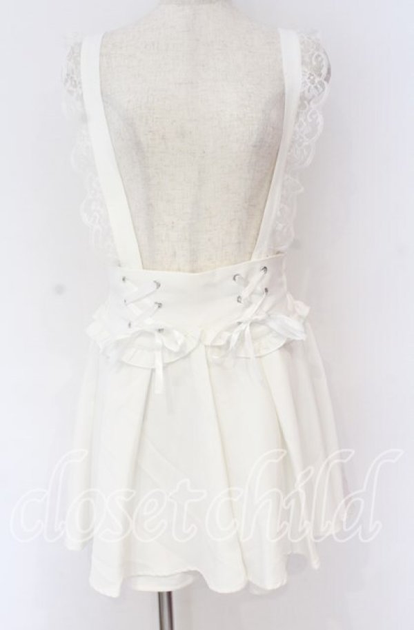 画像1: NOEMIE / サス付きスピンドルスカパン  シロ O-25-10-29-108-LO-SK-OW-OS (1)