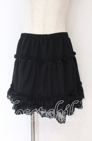 画像: axes femme / レースシフォンスカート  クロ O-25-10-29-111-AX-SK-IG-OS