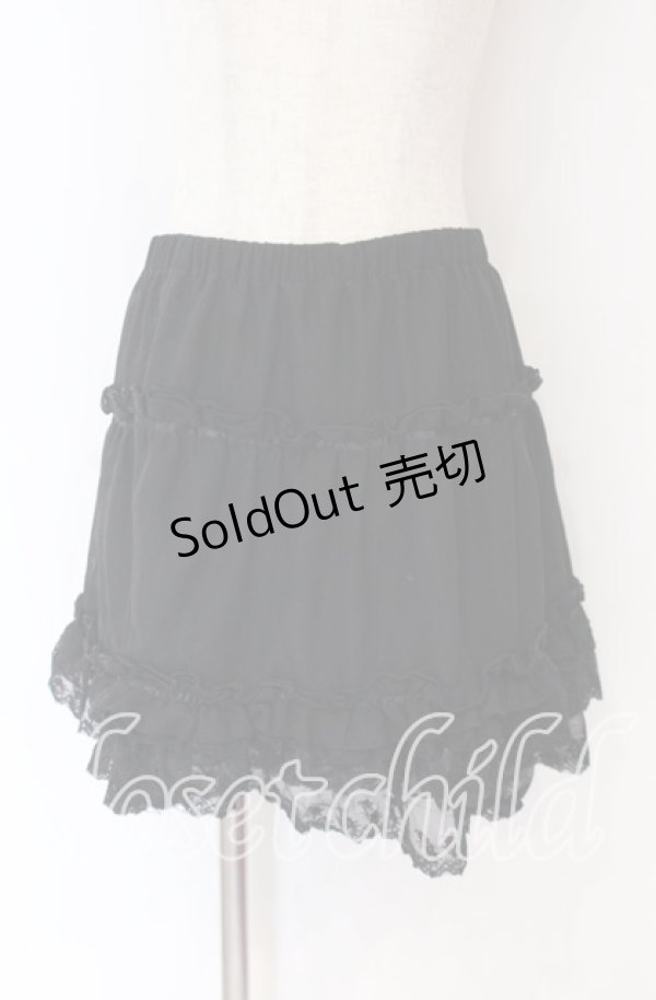 画像1: axes femme / レースシフォンスカート  クロ O-25-10-29-111-AX-SK-IG-OS (1)