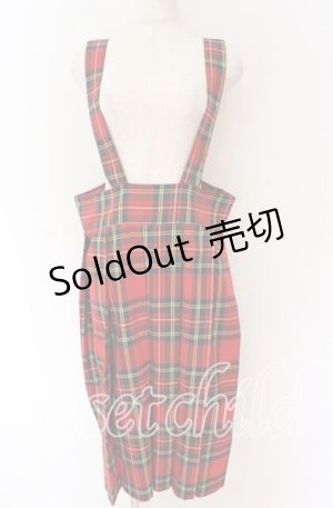 画像: HEIHEI / 吊りスカート  レッド O-25-10-29-113-PU-SK-IG-OS