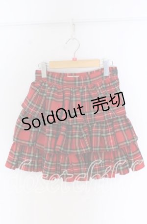 画像: CHOICE / タータンチェックティアードスカート M レッド O-25-10-29-124-PU-SK-IG-OS