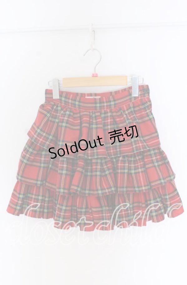 画像1: CHOICE / タータンチェックティアードスカート M レッド O-25-10-29-124-PU-SK-IG-OS (1)