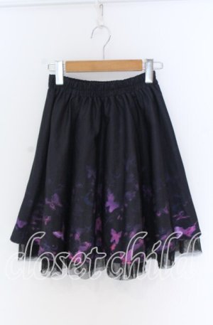画像: NieR Clothing / チュール付きMINI SKIRT【Butterfly】スカート  パープル×ブラック O-25-10-29-128-PU-SK-IG-OS