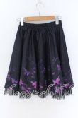 画像2: NieR Clothing / チュール付きMINI SKIRT【Butterfly】スカート  パープル×ブラック O-25-10-29-128-PU-SK-IG-OS (2)