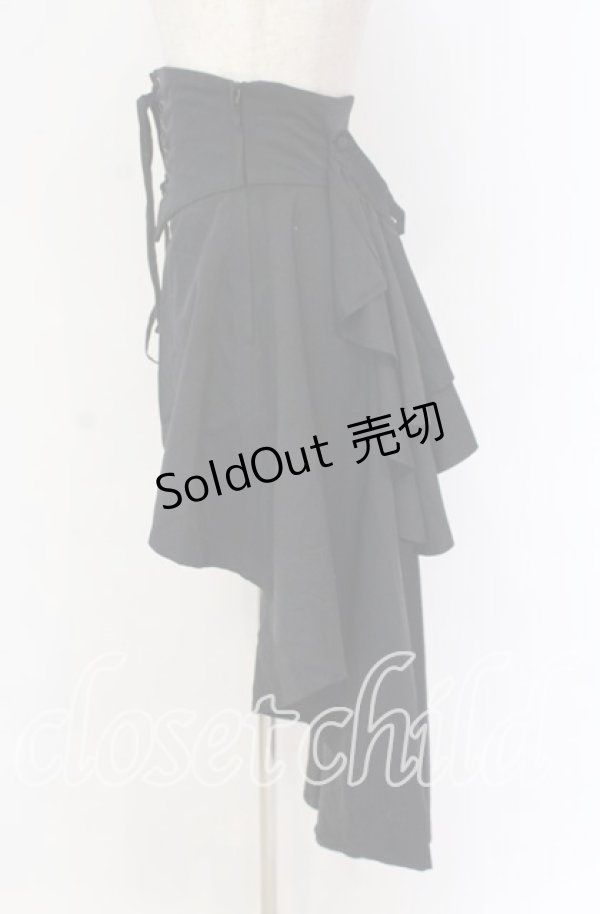 画像2: ATELIER BOZ / ヘクトルロングオーバースカート  ブラック O-25-10-29-129-EL-SK-IG-OS (2)