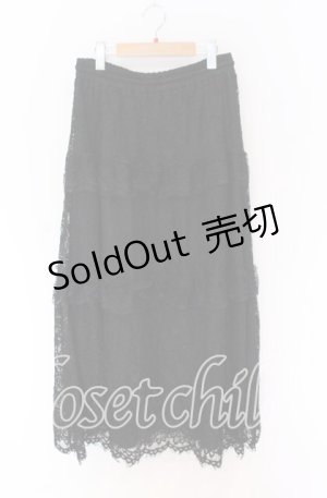 画像: DARK IN LOVE / Gothic ruffle lace long skirt スカート  ブラック O-25-10-29-131-PU-SK-IG-OS