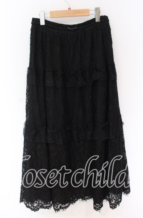 画像3: DARK IN LOVE / Gothic ruffle lace long skirt スカート  ブラック O-25-10-29-131-PU-SK-IG-OS (3)