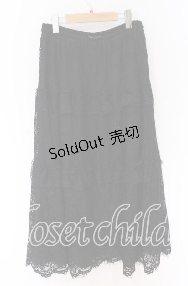 画像3: DARK IN LOVE / Gothic ruffle lace long skirt スカート  ブラック O-25-10-29-131-PU-SK-IG-OS (3)