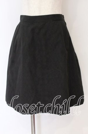 画像: MIHO MATSUDA / 透かしレース柄スカート M ブラック O-25-10-29-132-GO-SK-OW-OS