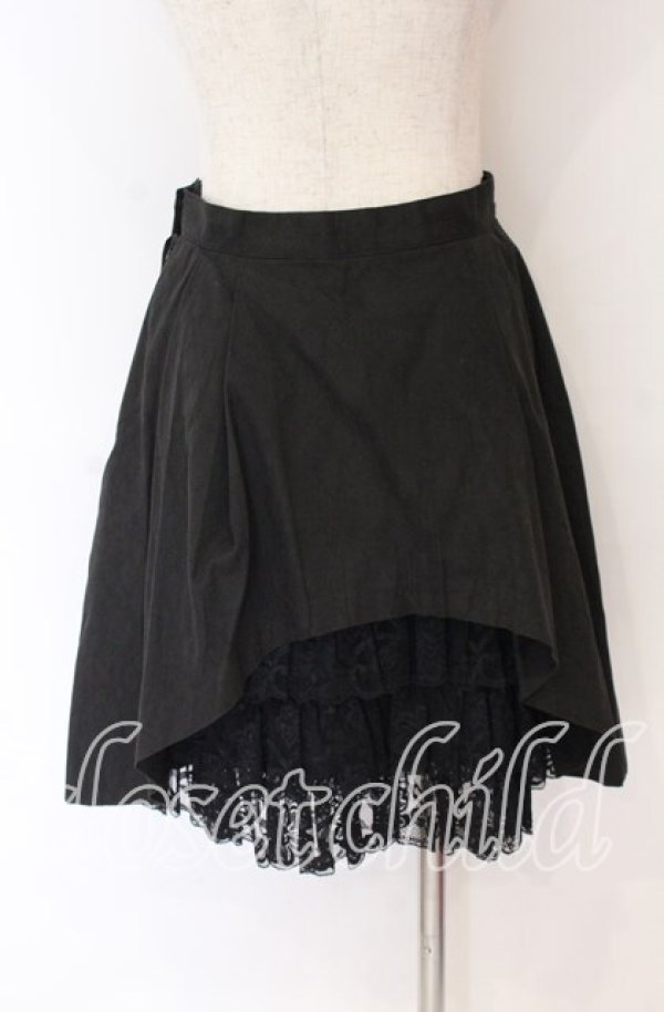 画像3: MIHO MATSUDA / 透かしレース柄スカート M ブラック O-25-10-29-132-GO-SK-OW-OS (3)