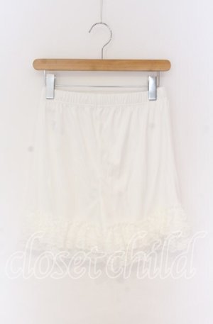 画像: axes femme / 裾レースデザインペチパンツ F シロ O-25-10-29-134-AX-PA-OW-OS