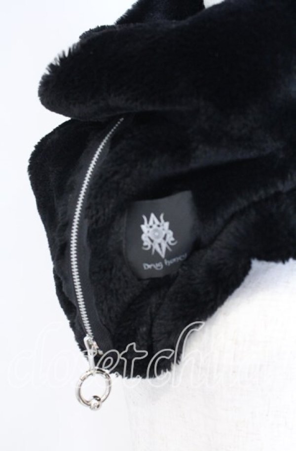 画像2: Drug Honey / ファースヌード  ブラック O-25-10-29-003-PU-ZA-IG-OS (2)