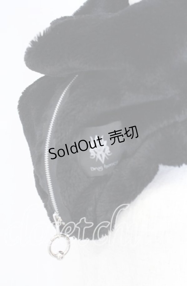 画像2: Drug Honey / ファースヌード  ブラック O-25-10-29-003-PU-ZA-IG-ZT511 (2)