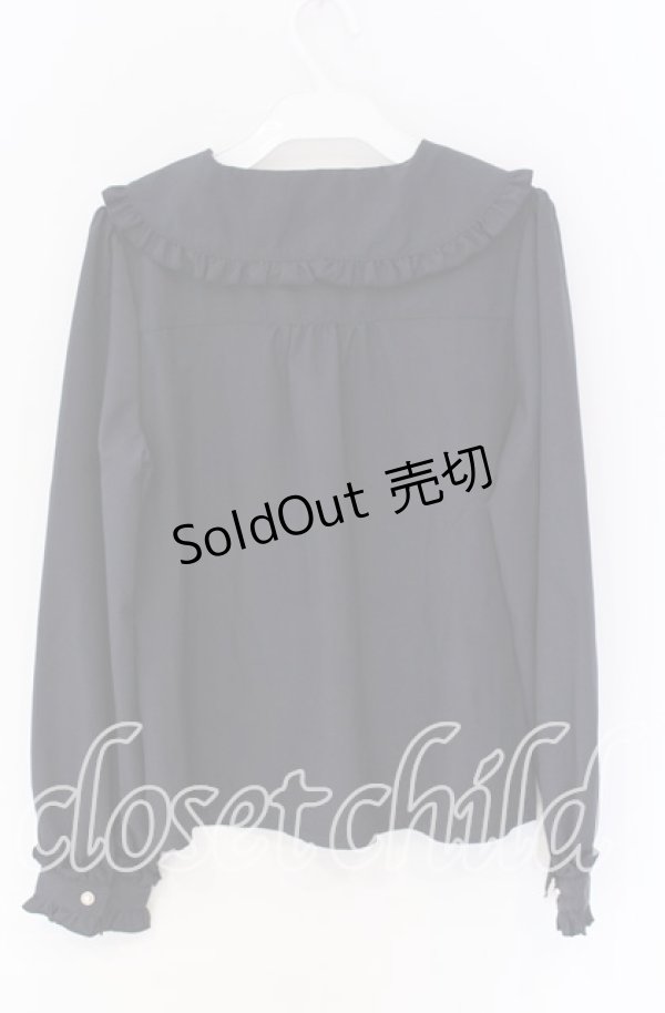 画像3: axes femme POETIQUE / バブーシュカ付ウサギ刺繍ブラウス M ネイビー O-25-10-29-014-AX-BL-OW-OS (3)