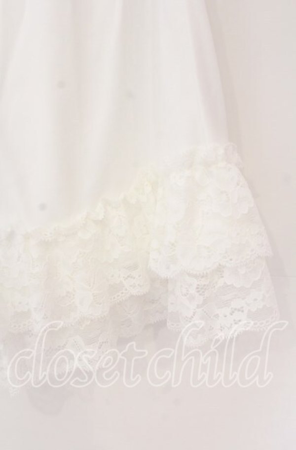 画像2: axes femme / 裾レースデザインペチパンツ F シロ O-25-10-29-134-AX-PA-OW-OS (2)