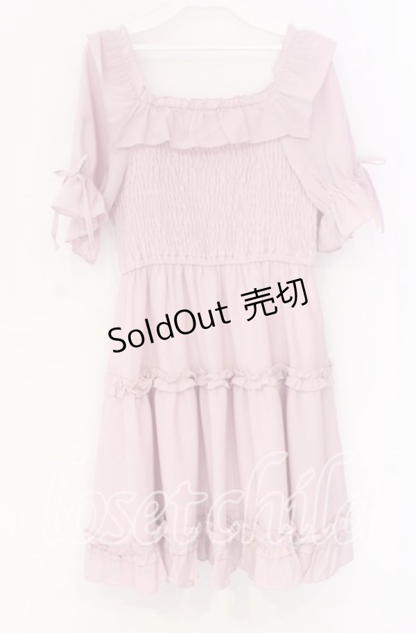 画像3: 【SALE】axes femme POETIQUE / ギャザーフリルワンピース M ピンク O-25-10-29-015-AX-OP-OW-ZT027 (3)