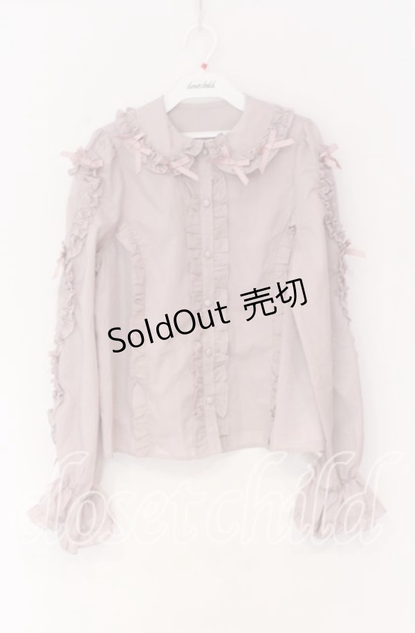 画像1: Chalmiere / フリルブラウス M ピンク O-25-10-29-018-LO-BL-OW-OS (1)