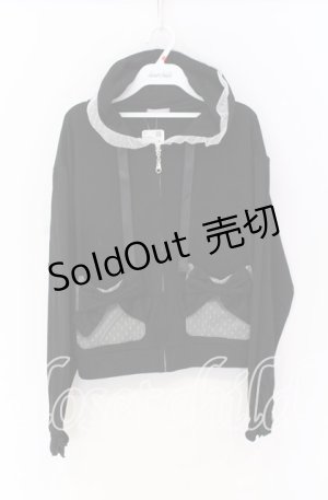 画像: axes femme POETIQUE / ドットチュール使いパーカー M クロ O-25-10-29-020-AX-TO-OW-OS