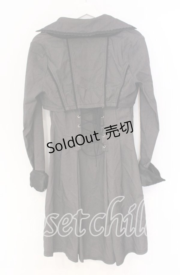 画像3: Ozz oneste / ウエストコート風ロングジャケット  グレー×ブラック O-25-10-29-024-OO-JA-IG-OS (3)