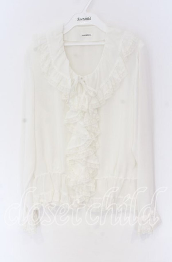 画像1: HARMONICA / フリルブラウス  シロ O-25-10-29-025-LO-BL-IG-OS (1)