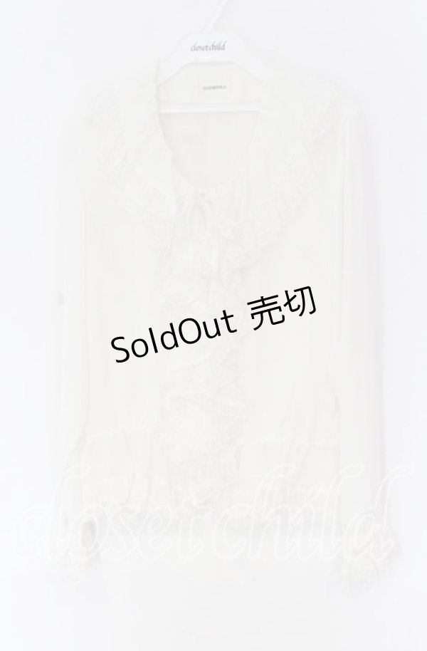 画像1: HARMONICA / フリルブラウス  シロ O-25-10-29-025-LO-BL-IG-OS (1)