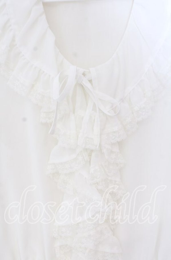 画像2: HARMONICA / フリルブラウス  シロ O-25-10-29-025-LO-BL-IG-OS (2)