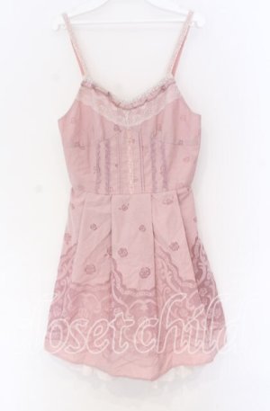 画像: axes femme / オパール花パネルフレアーワンピース  ピンク O-25-10-29-028-AX-SK-IG-OS