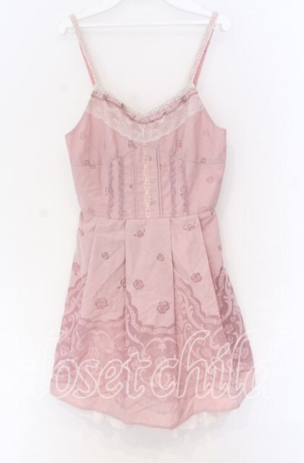 画像1: axes femme / オパール花パネルフレアーワンピース  ピンク O-25-10-29-028-AX-SK-IG-OS (1)