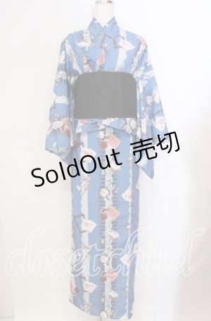 画像: axes femme POETIQUE / セパレート浴衣セット  ブルー O-25-10-30-001-AX-OP-IG-ZT002