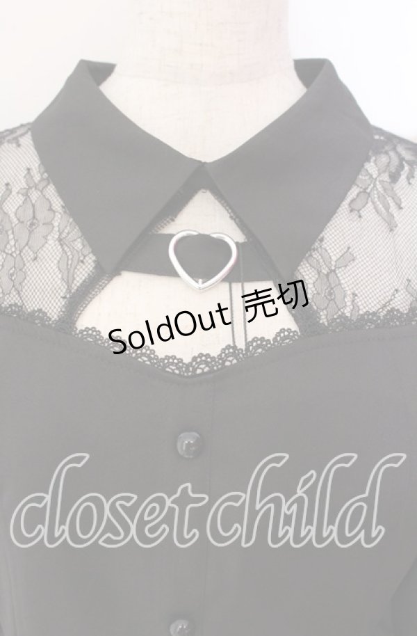 画像2: DearMyLove / ハートベルトレースセットアップ M クロ O-25-10-30-003-EL-OP-OW-OS (2)