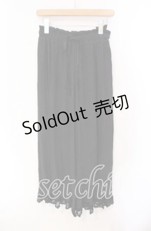 画像: axes femme / 選べる着丈楊柳ワイドパンツ  クロ O-25-10-30-026-AX-PA-IG-OS