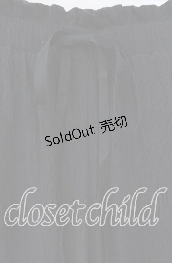 画像2: axes femme / 選べる着丈楊柳ワイドパンツ  クロ O-25-10-30-026-AX-PA-IG-OS (2)