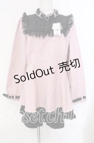 画像: DearMyLove / ハートチョーカーヨークセットアップ 3L ピンク×クロ O-25-10-30-004-EL-OP-OW-OS