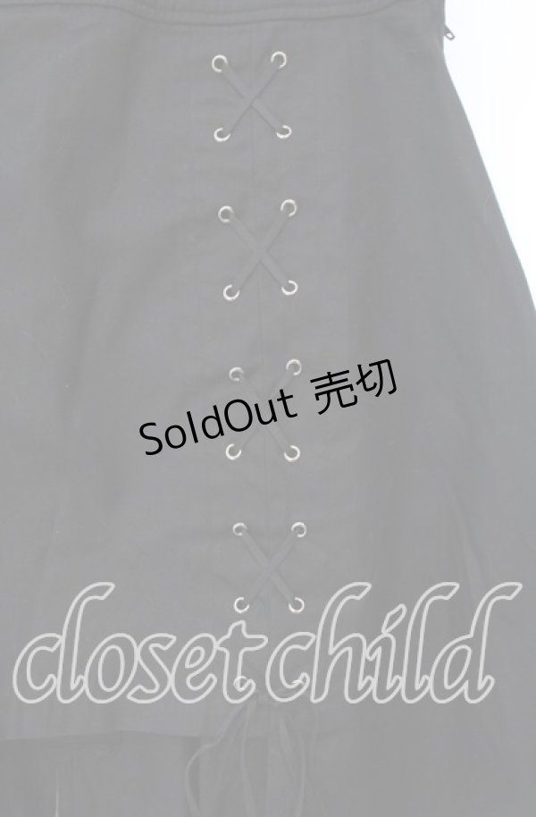 画像2: BPN / レースアップ変形スカート M ブラック O-25-10-30-035-GO-SK-OW-OS (2)