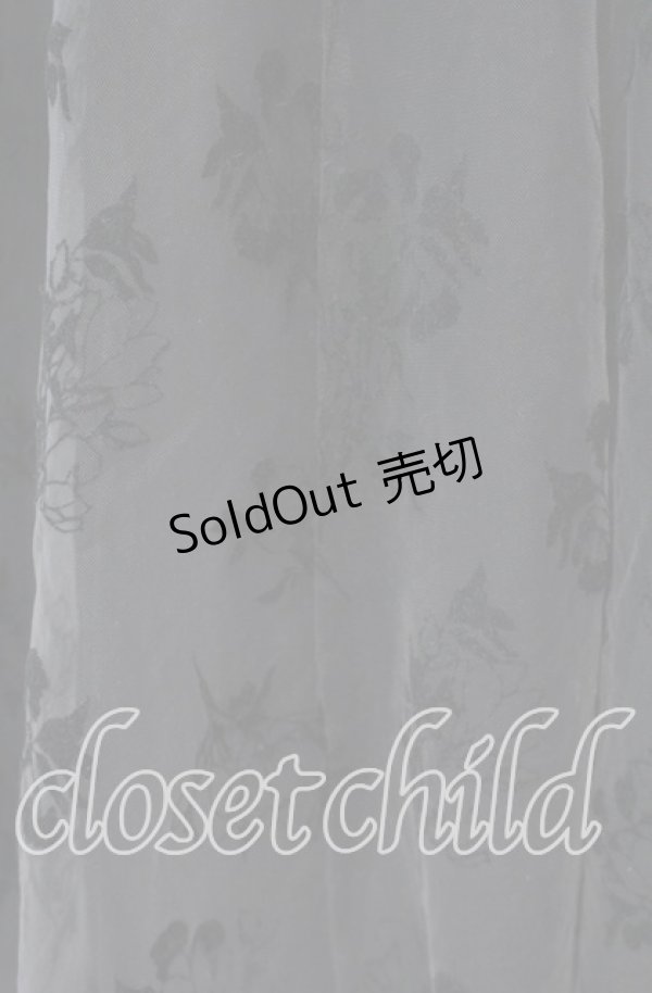 画像2: axes femme / フロッキーチュールスカート  クロ O-25-10-30-036-AX-SK-IG-ZT127 (2)