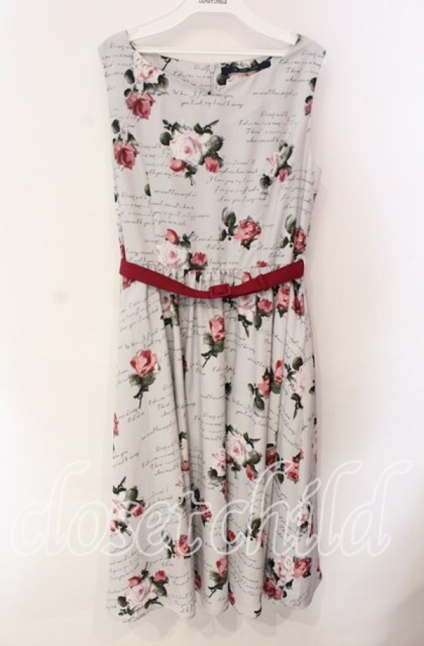 画像1: an another angelus / ローズ総柄ジャンパースカート F グレー O-25-10-30-039-CA-OP-OW-OS (1)